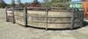 Livestock alleyway and semi circle catch pin 10 radius tub with spring loaded stop Overhead and bott...