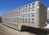 1990 Wilson PSDCL 308 aluminum cattle pot trailer 50 L x 102 W Double deck Side escape door Upper an...