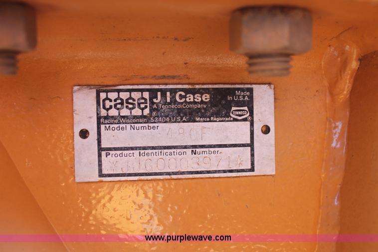 image for item H8183 1990 Case 480F backhoe