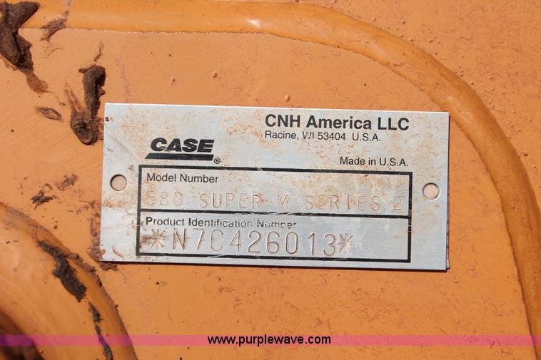 image for item I1550 2007 Case 580 Super M Series II backhoe