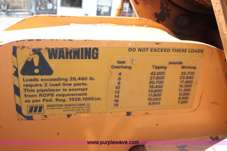 image for item I1554 Case 1450 pipelayer