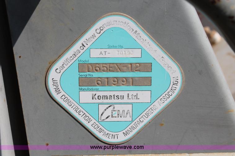 image for item I1555 1997 Komatsu D65EX-12 dozer