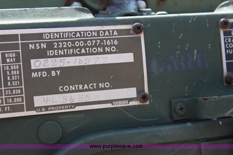 image for item I1561 1967 Kaiser M35 military truck