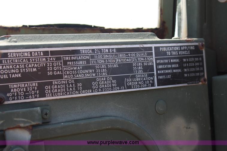 image for item I1561 1967 Kaiser M35 military truck