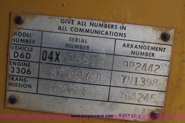 image for item I1564 1981 Caterpillar D6D dozer