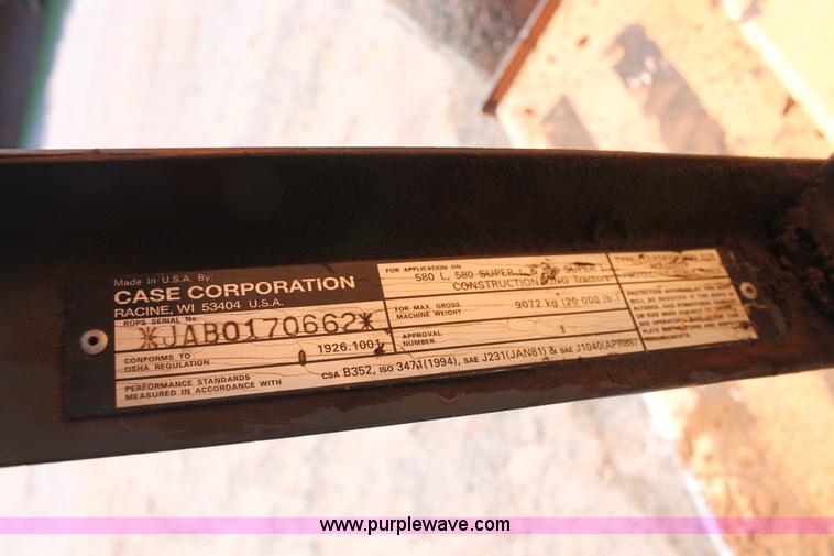 image for item I1577 2000 Case 580L backhoe