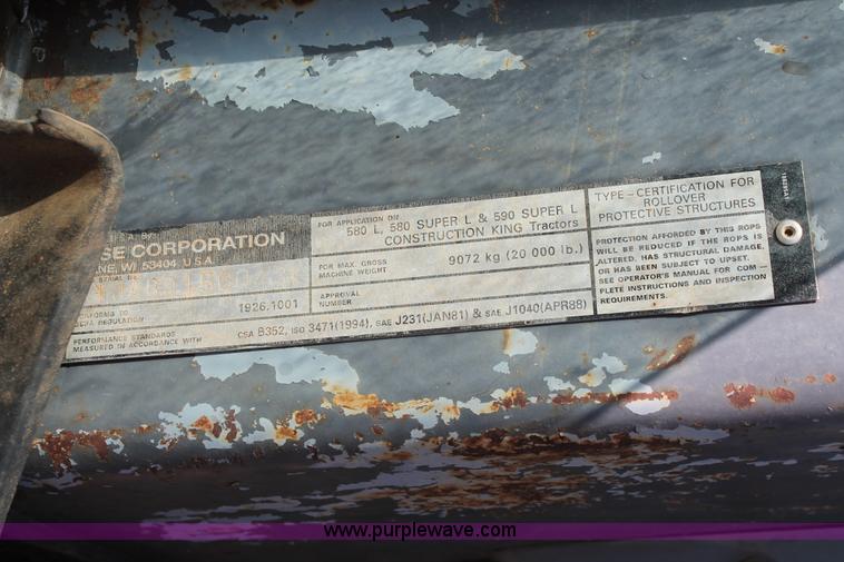 image for item I1579 1998 Case 580 Super L backhoe