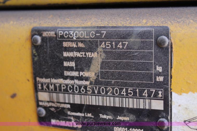 image for item I1582 2005 Komatsu PC300LC-7 excavator