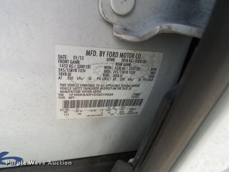 image for item J4783 2013 Ford Explorer Police Interceptor Utility SUV