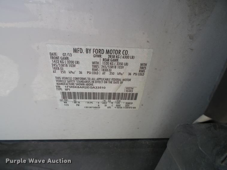 image for item J4789 2014 Ford Explorer Police Interceptor Utility SUV