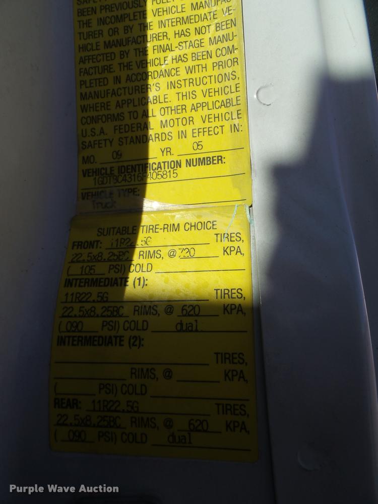 image for item J4805 2006 GMC C8500 dump truck