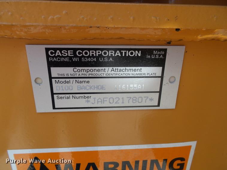 image for item J4806 1998 Case 460 trencher