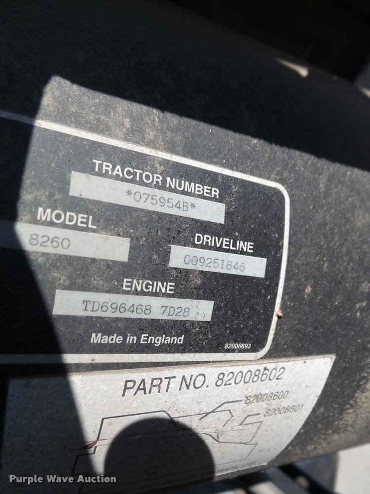 image for item K8230 1997 New Holland 8260 MFWD tractor