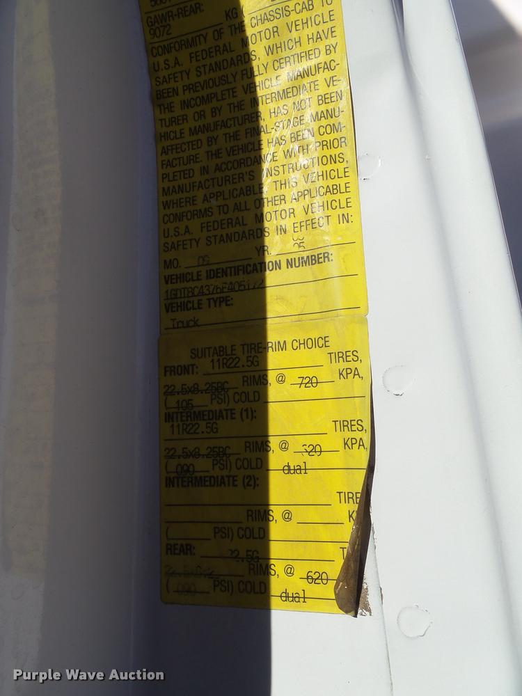 image for item K8236 2006 GMC C8500 dump truck