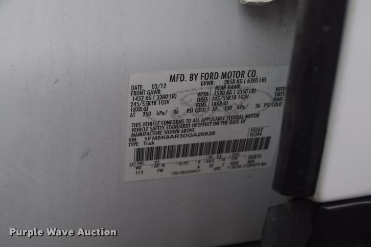 image for item L3877 2013 Ford Explorer Police Interceptor Utility SUV