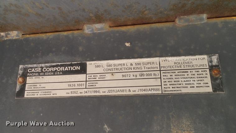 image for item DA6143 1998 Case 580L backhoe