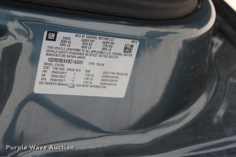 image for item DC7226 2011 Chevrolet Silverado 1500 Ext. Cab pickup truck