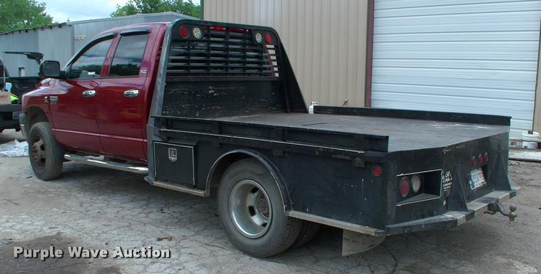 image for item DP9304 2008 Dodge Ram 3500 SLT Quad Cab flatbed pickup truck