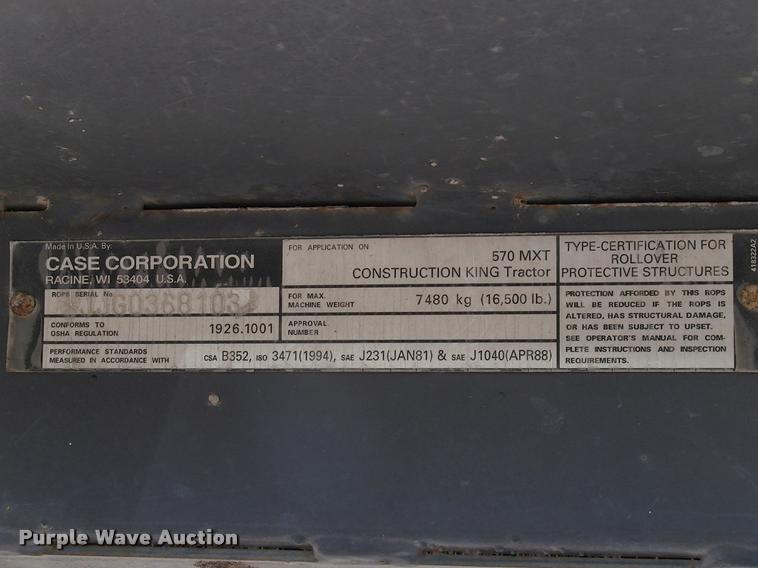 image for item DP9370 2001 Case 570M XT landscape tractor