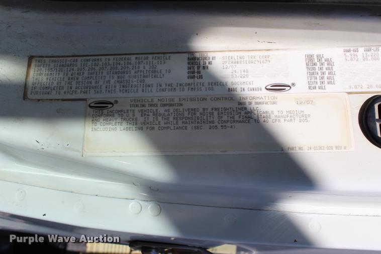 image for item L3051 2008 Sterling LT8500 dump truck