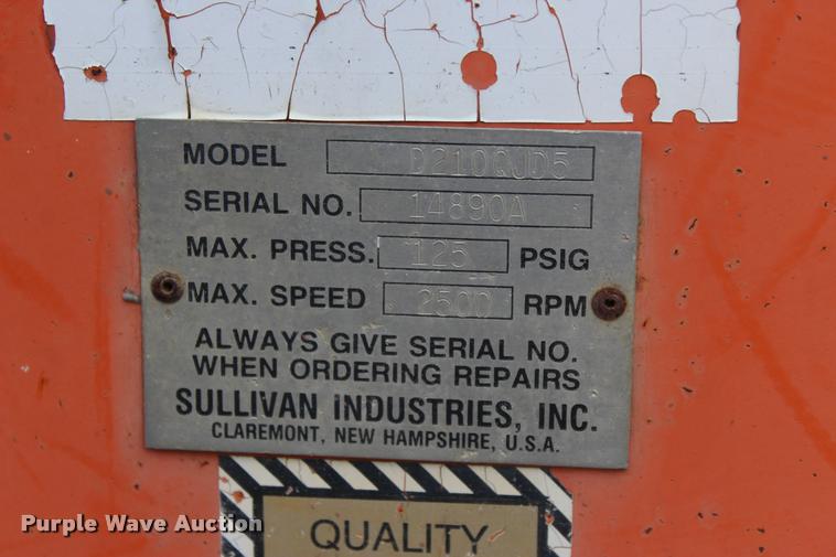 image for item L3084 Sullivan D2100JD5 air compressor