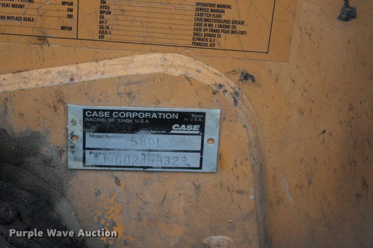 image for item L3093 2000 Case 580L backhoe