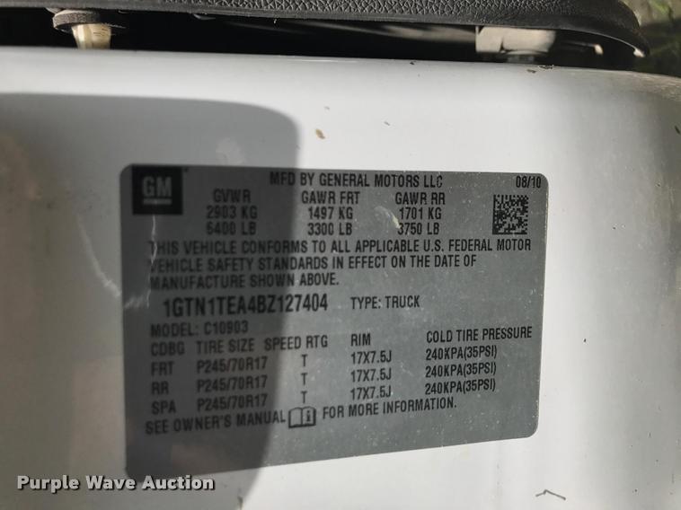 image for item L3095 2011 GMC Sierra 1500 pickup truck