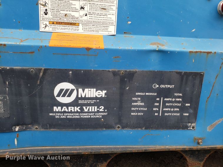 image for item IC9928 Miller Mark VIII-2 8-pack welder