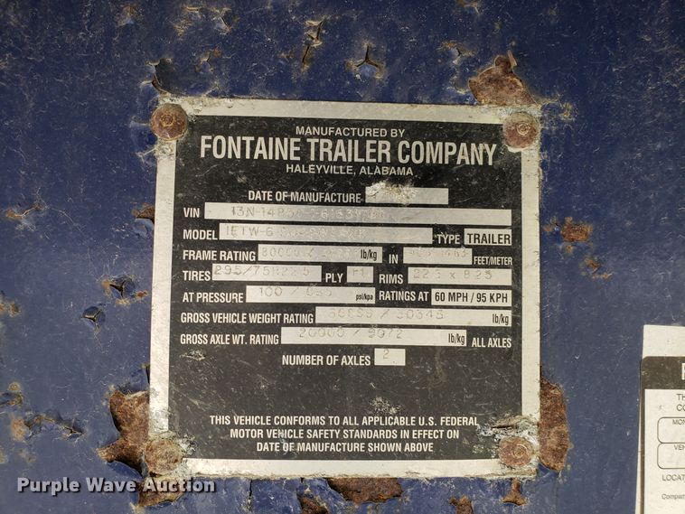 image for item IC9930 2006 Fontaine  flatbed trailer