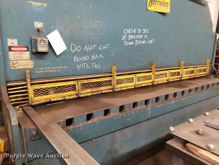 image for item IU9366 Hercules hydraulic sheet metal shear