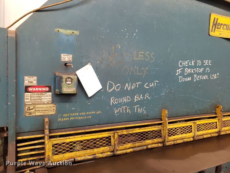 image for item IU9366 Hercules hydraulic sheet metal shear