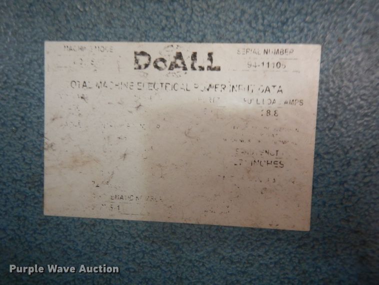 image for item IU9420 Do-All metal bandsaw