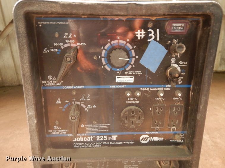 image for item KU9224 Miller Bobcat 225  welder/generator