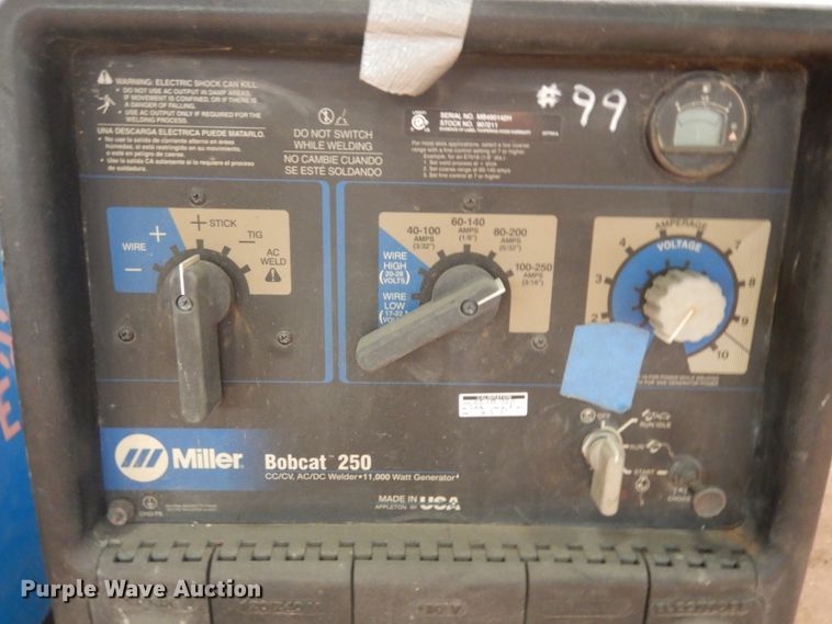 image for item KU9226 Miller Bobcat 250  welder/generator
