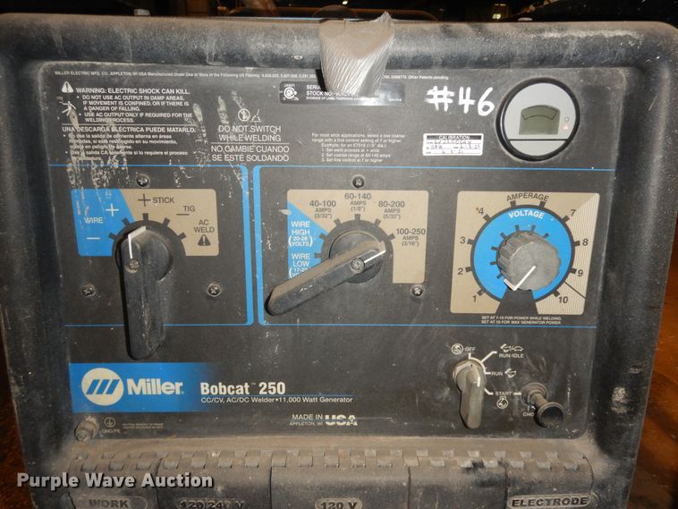 image for item KU9227 Miller Bobcat 250  welder/generator