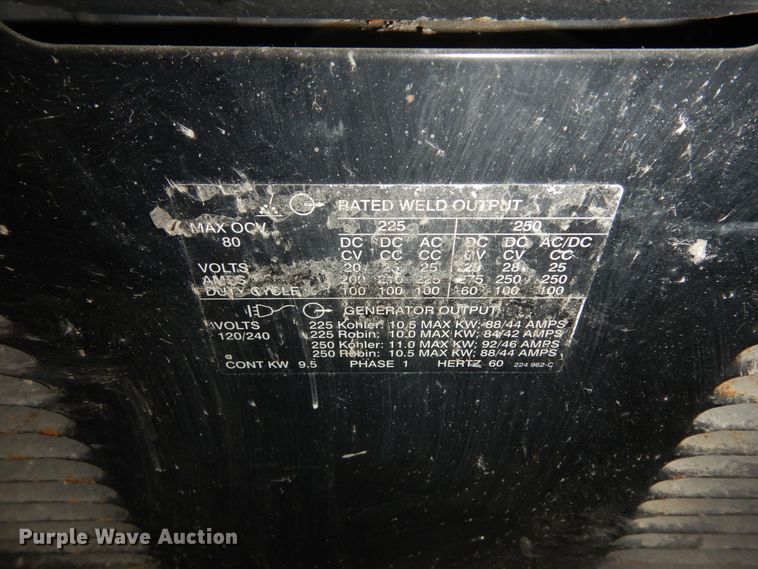 image for item KU9227 Miller Bobcat 250  welder/generator