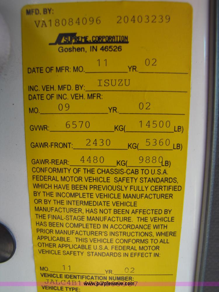 image for item 2007 2002 Isuzu NPR box truck