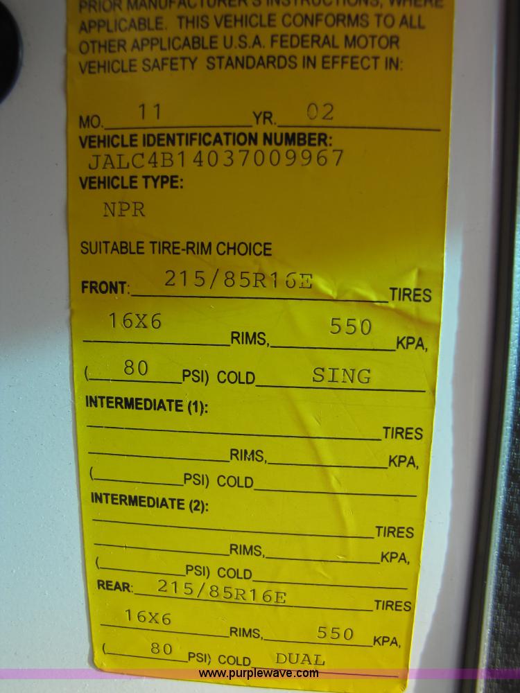 image for item 2007 2002 Isuzu NPR box truck