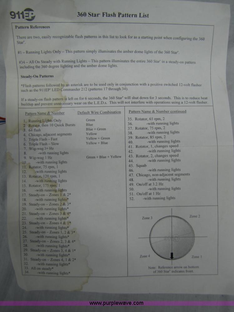 image for item 3583 911EP Star Flash pattern light