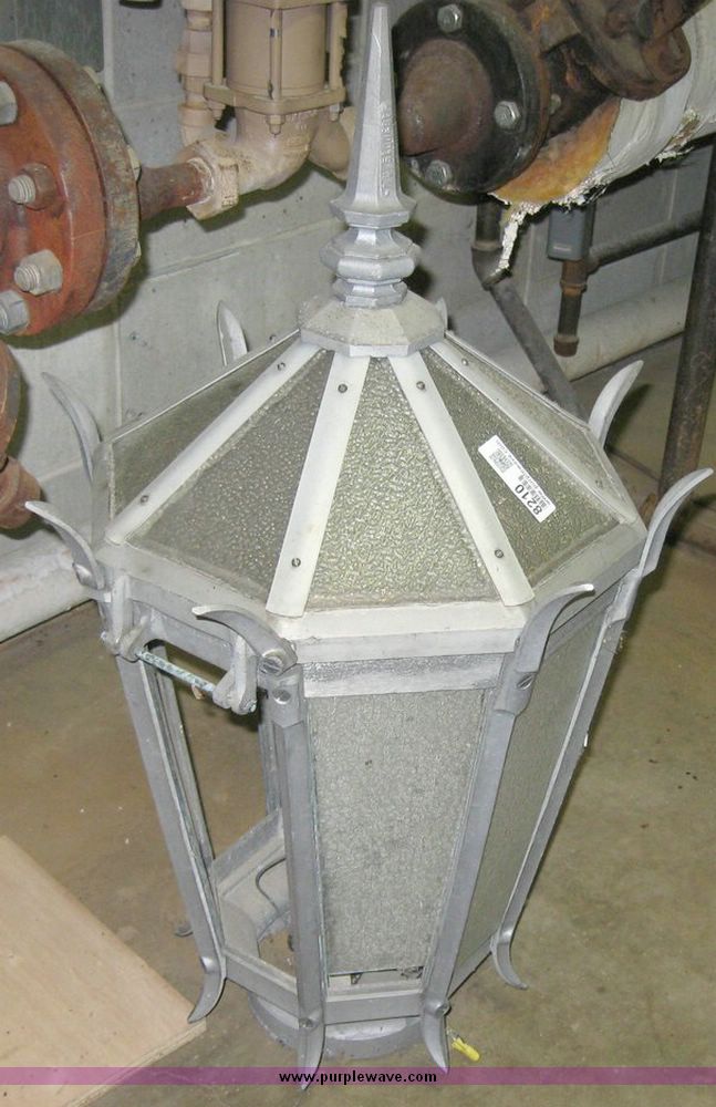 image for item 8210 General Electric metal and glass lamp