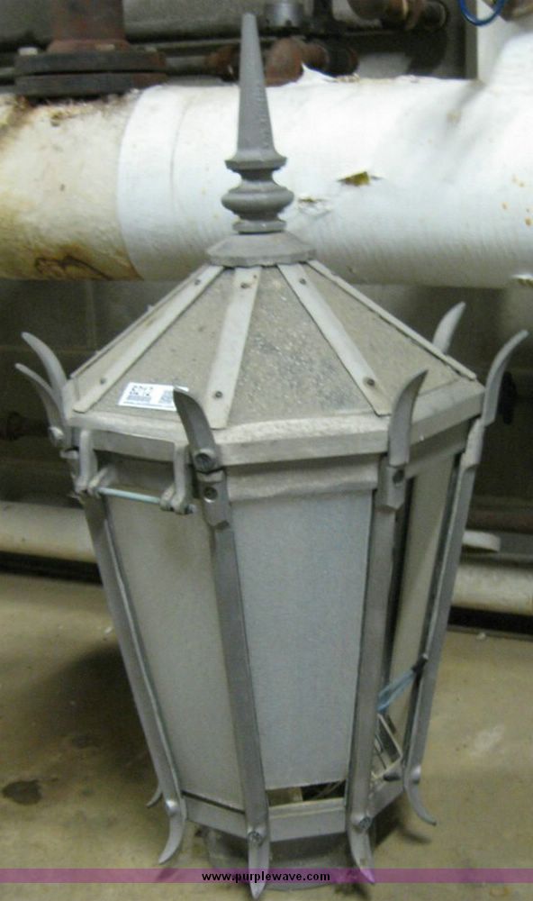 image for item 8212 General Electric metal and glass lamp