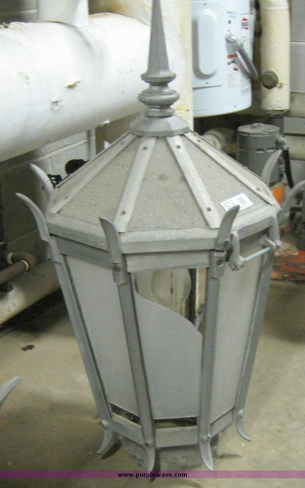 image for item 8212 General Electric metal and glass lamp