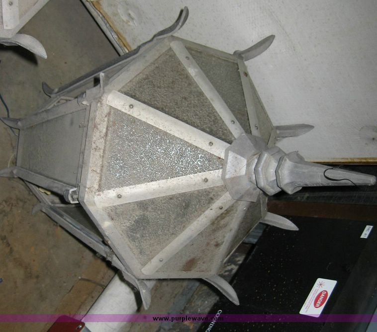 image for item 8214 (3) General Electric metal and glass lamp