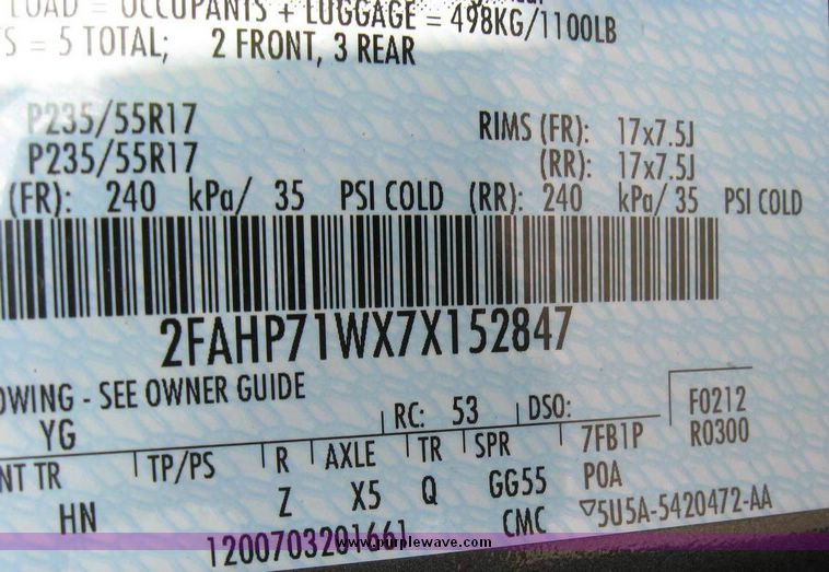 image for item 8160 2007 Ford Crown Victoria Police Interceptor