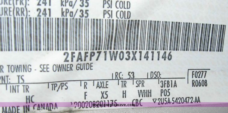 image for item 8174 2003 Ford Crown Victoria Police Interceptor