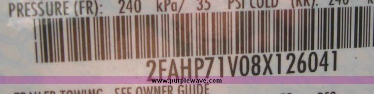 image for item 8180 2008 Ford Crown Victoria Police Interceptor