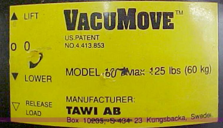 image for item 1508 VacuMove material handling lift