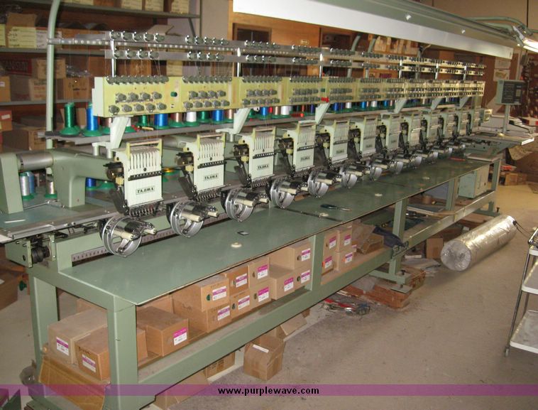 image for item 2660 Tajima Industrial Sewing Machine Company electronic multi head automatic embroidery machine