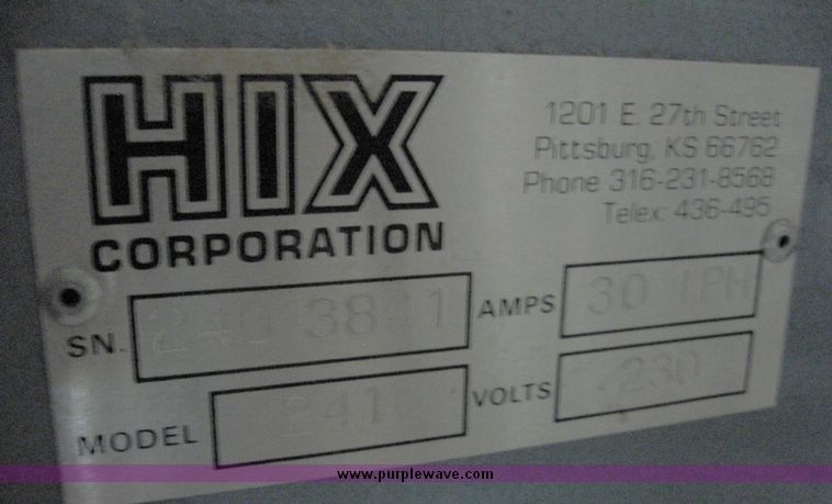 image for item 2669 HIX Corporation Infra-air screen drying unit