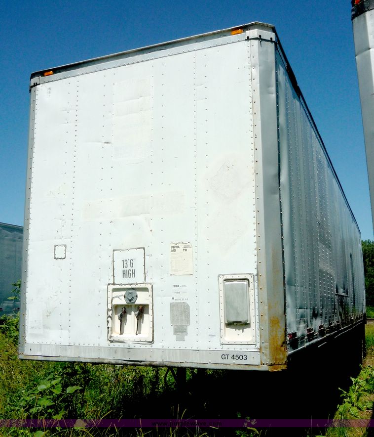 image for item 3924 1984 Miller tandem axle van trailer